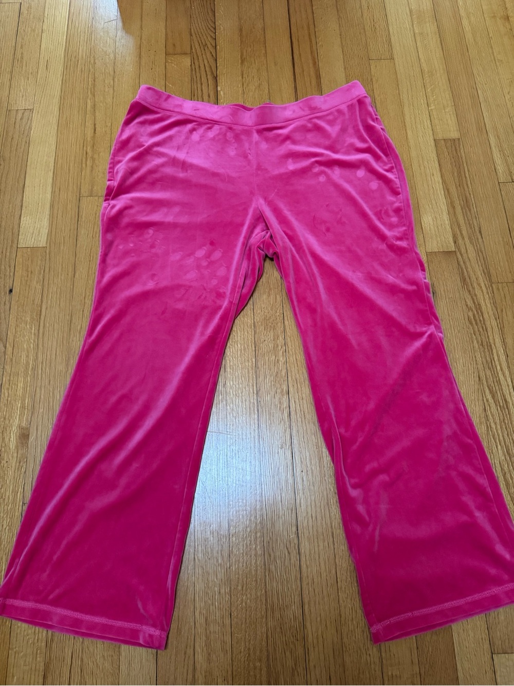 Juicy Couture OG Big Bling Velour Track Pants Hot Pink - Size 1X Y2K‎ Barbiecore